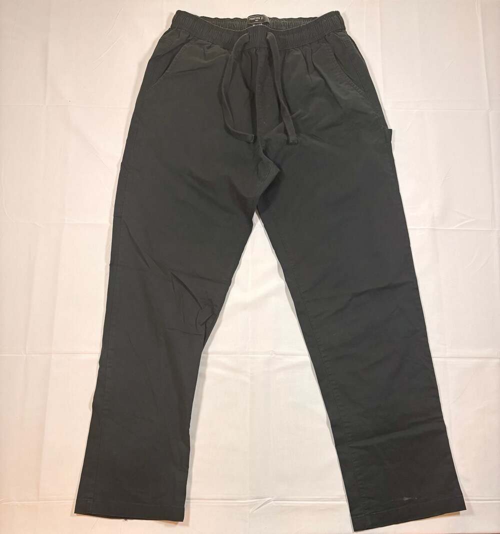 Forever 21 Men's Drawstring Elastic Waist Straight Leg Utility Pants Size L
